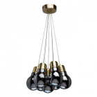 Suspension dorée loft 6 ampoules 115 cm
