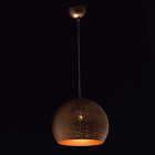 Suspension dorée megapolis 1 ampoule 130 cm Suspension dorée megapolis 1 ampoule 130 cm