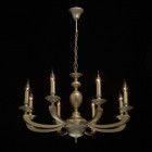 Suspension dorée neoclassic 8 ampoules 95 cm