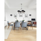 Suspension gotham, abat-jour noirs, 4 ampoules