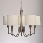 Suspension grise elegance 5 ampoules 83 cm