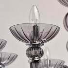 Suspension grise elegance 8 ampoules 100 cm