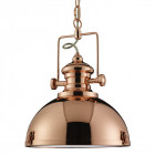 Suspension industrial pendant, en cuivre et acrylique