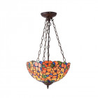 Suspension inversée 3 ampoules josette, verre et métal Suspension inversée 3 ampoules josette, verre et métal