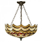 Suspension inversée 3 ampoules vesta, verre et métal