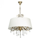 Suspension laiton elegance 5 ampoules 86 cm
