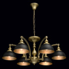Suspension laiton neoclassic 6 ampoules 80 cm