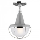 Suspension livinstone, nickel poli et verre, petite