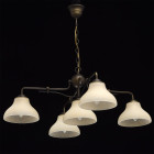 Suspension marron country 5 ampoules 68.5 cm