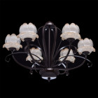 Suspension marron country 6 ampoules 132 cm