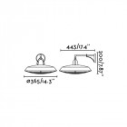 Suspension marron vieilli plec h20 cm