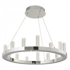 Suspension modern, chrome et acrylique, rond