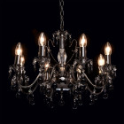 Suspension noire classic 8 ampoules 107 cm