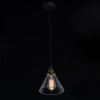 Suspension noire industrial 1 ampoule 146 cm