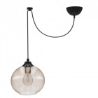 Suspension noire loft 1 ampoule 210 cm