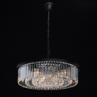Suspension noire loft 10 ampoules 89 cm