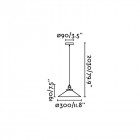 Suspension noire marlin 1 ampoule