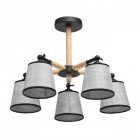 Suspension noire megapolis 5 ampoules 41 cm