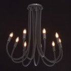 Suspension noire megapolis 9 ampoules 110 cm