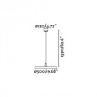 Suspension noire plat 1 ampoule