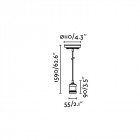 Suspension or vieux art 1 ampoule