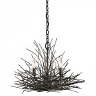 Suspension organique, bronze antique, 3 ampoules