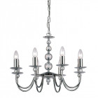 Suspension parkstone, chrome et verre, 8 ampoules