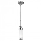 Suspension payne, chrome poli, verre opale, ip44, led