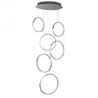 Suspension rings, en chrome et cristal, 6 anneaux