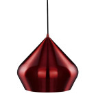 Suspension rouge 34 cm vibrant en aluminium