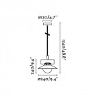 Suspension rouille nudos 1 ampoule Suspension rouille nudos 1 ampoule