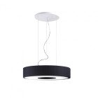 Suspension spin, acier textile et ppma, chrome et noir, 45 cm