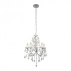 Suspension tabitha, chrome et cristal, 5 ampoules