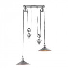 Suspension victoria, argent ancien, 2 ampoules
