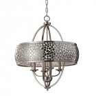 Suspension zara, acier brossé, 4 ampoules, 61 cm