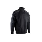 Sweat BERLIN col camionneur bicolore noir-gris - LMA - 8090 T7 T3XL