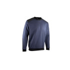Sweat col rond bicolore - LMA - Bleu foncé/noir - 8087-XL