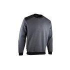 Sweat col rond bicolore - LMA - Gris/Noir - 8093-3XL