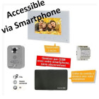 Kit vidéophone care-in en saillie, 2 fils avec alimentation + module de vision à distance care-in box