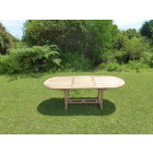 Table milana ovale 180-240x100x75 teck premium