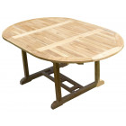 Table sawah ronde/ovale120-180x120x75 teck premium