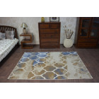 Tapis drop jasmine 761 beige foncé bleu - Dimension au choix