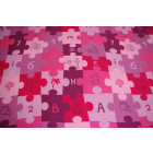 Tapis enfant puzzles violet - Dimension au choix