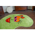 Tapis peint cercle - 1552 vert cercle - Dimension au choix