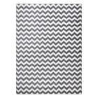 Tapis sketch - f561 gris et blanc - zigzag - Dimension au choix