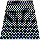 Tapis sketch - f764 crème et noir - pois - Dimension au choix