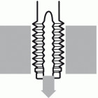 Taraud type 185, diamètre 10 mm, pas 150 mm