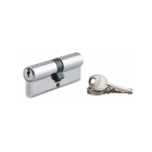 Cylindre de serrure à clé crantée Ecopro nickelé - 40 x 40 - Varié - THIRARD - 00007190