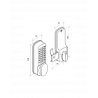 Thirard - verrou de porte d'intérieure serrure avec pêne à crochet pour porte coulissante