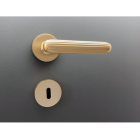 Poignée de porte design à clé finition or mat brossé Tina - KATCHMEE
